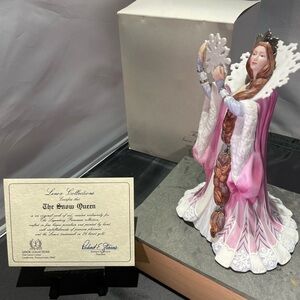 Lenox Pink and White Art Sculpture. Snow Queen